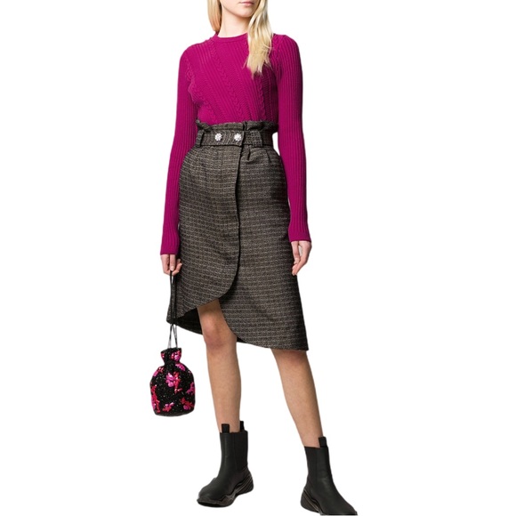 GANNI cable knit jumper top - Picture 5 of 14